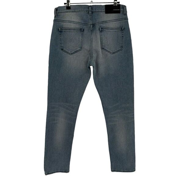 BLK DNM Move Cropped Straight Leg Jeans Addison Blue Size 29 NWT - Picture 6 of 9